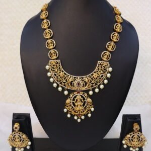 SWA09-Unique lakshmi haram with earrings
